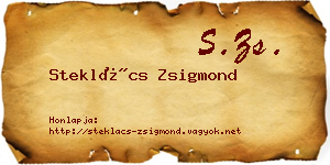 Steklács Zsigmond névjegykártya
